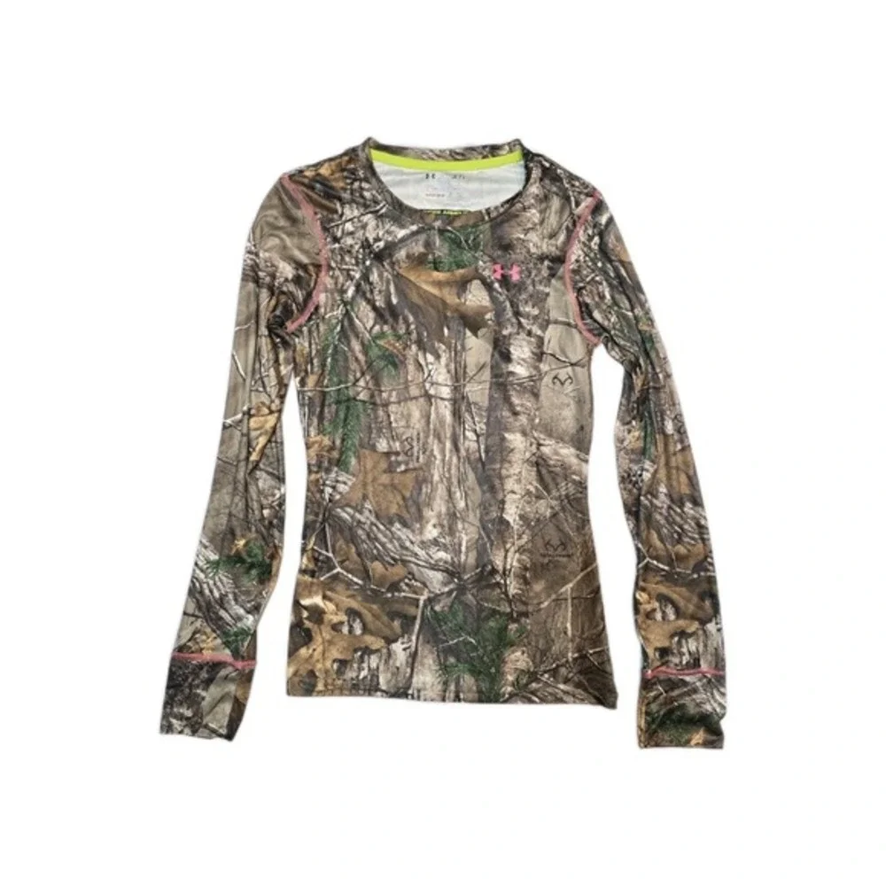 Under‎ Armour Scent Control Real Tree Camo Heatgear Shirt Size Small